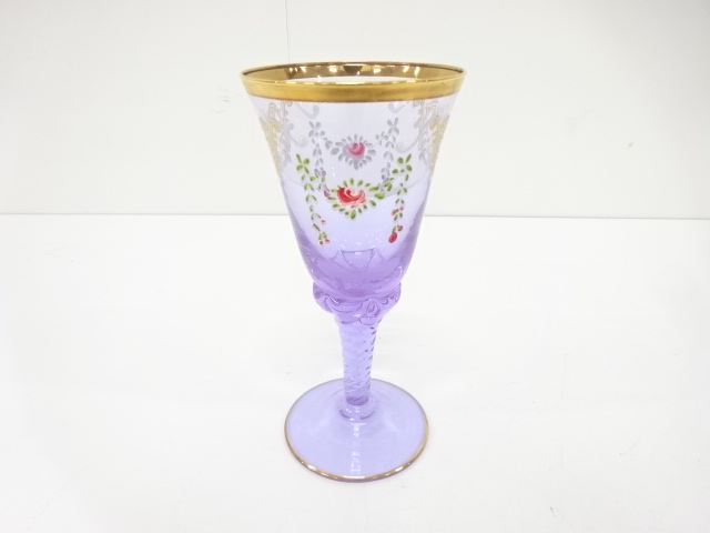 フラワー　ワイングラス　洋食器